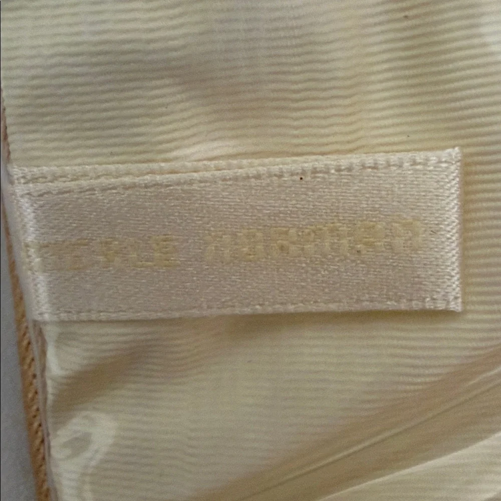 Vintage Merle Norman Makeup Bag TriFold Clutch Wallet Off White NWOT